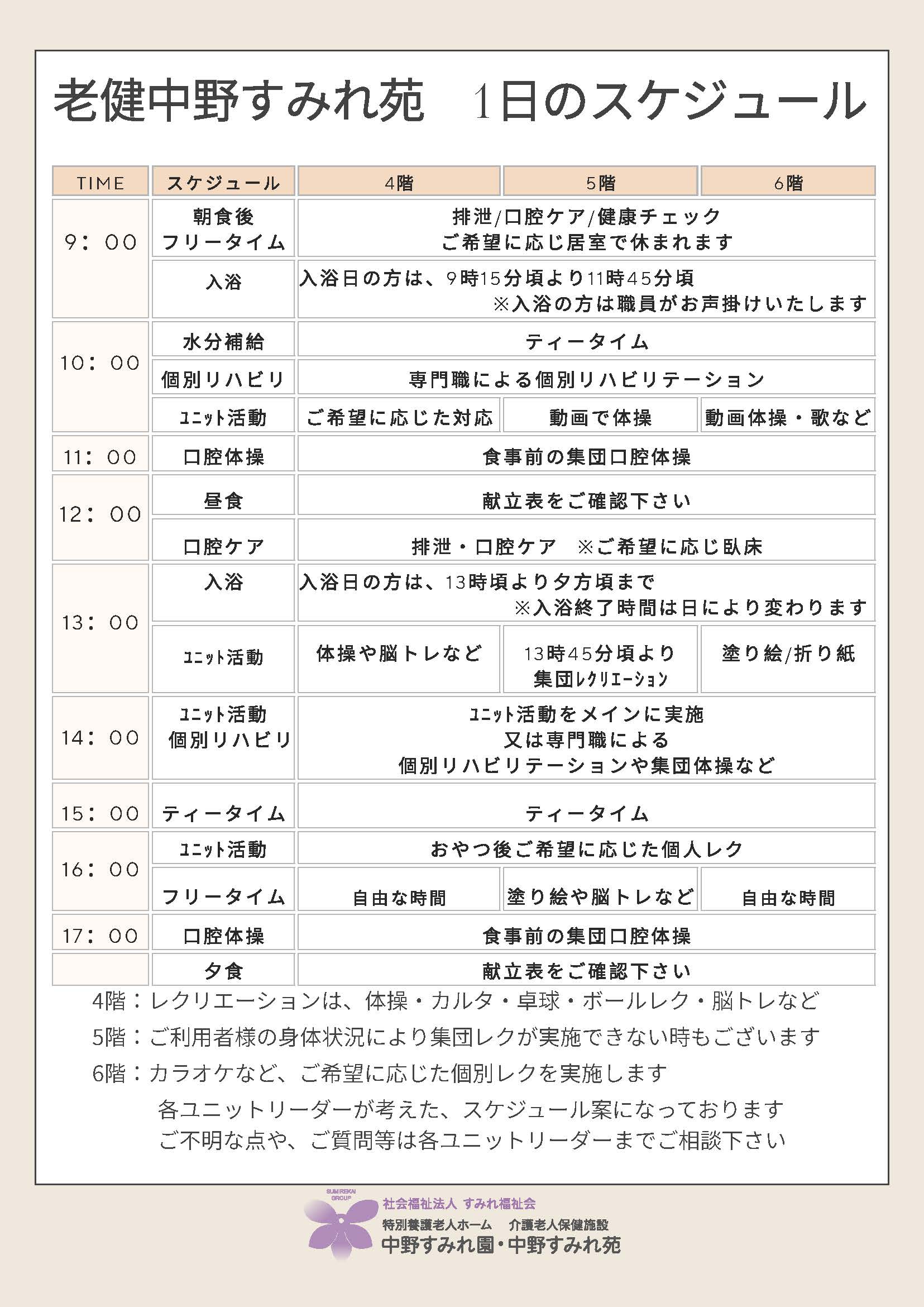 老健での過ごし方④